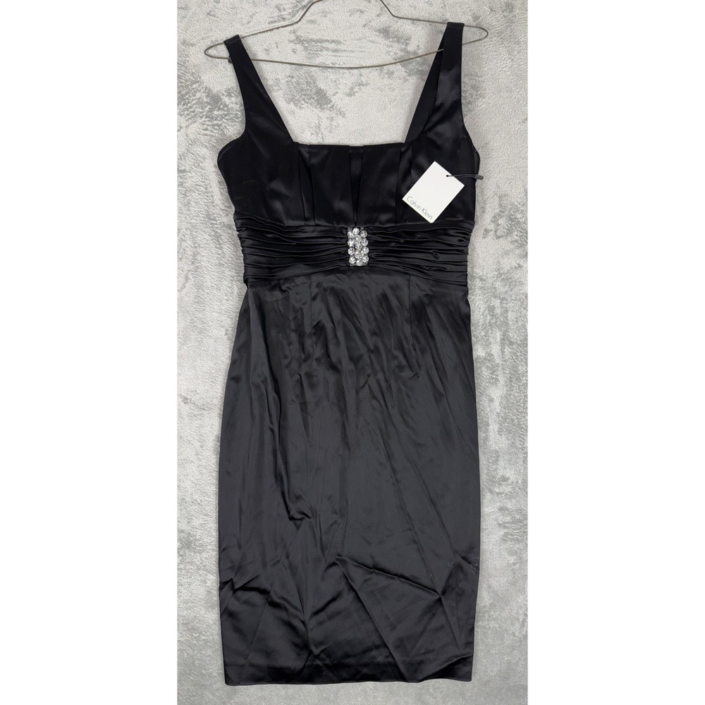 Calvin Klein Black Sleeveless Cocktail Dress, Size 6, New With Tags NWT